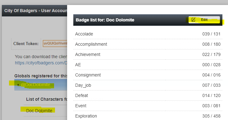 Badges Detection tool and online tracker / Leaderboard - Page 6 - Badges -  Homecoming